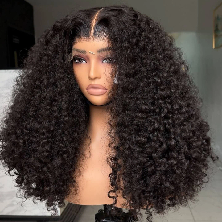 13*4 Water waves curly wig